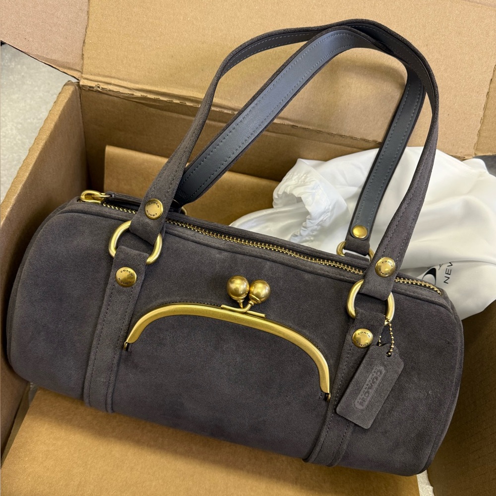 Coach Suede Barrel Bag - Wisper